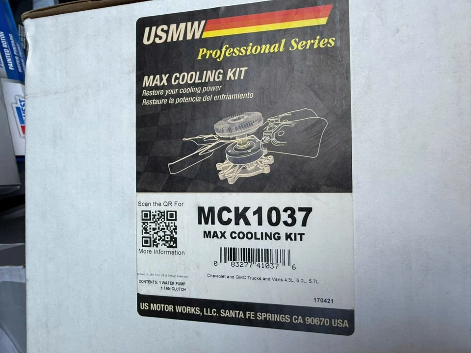 Kit de bomba de agua del motor USMW MCK1037 para camioneta Chevy GMC 4,3 L 5,0 L 5,7 L Foto 2 de 2