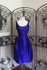 1441 ALFRED SUNG D562 BLUE BIRD SZ 6 SCOOP NEC  FORMAL PARTY COCKTAIL DRESS GOWN