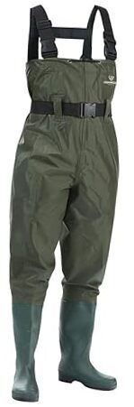 Fishing Waders for Men with Boots Womens Chest Waders Waterproof M05/W07 Green
