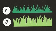 Grass Die Cuts - 10 Grass Die Cuts, 5" wide - Any color s Grasses, trees  2 