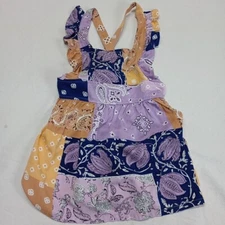 Wrangler Dress  Girls 2 T Ruffle Sleeve Paisley Print Multicolor Western Dress