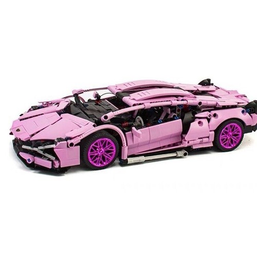 1288pcs Lamborghinied Speed Supercar Technical Racing Car Pink Building Blocks. - Picture 5 of 6