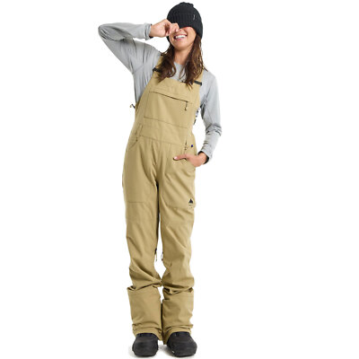Burton Avalon Bib Pant Damen-Skihose Snowboardhose Latzhose Schneehose Beige