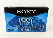 New Sony VHS-C Premium Grade 30 Minutes Camcorder Video Cassette Tape TC-20VHGL