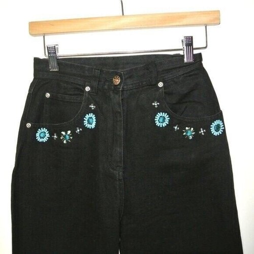 Carole Little Vintage Embellished Mom Jeans 4 sport Petites - Picture 4 of 9