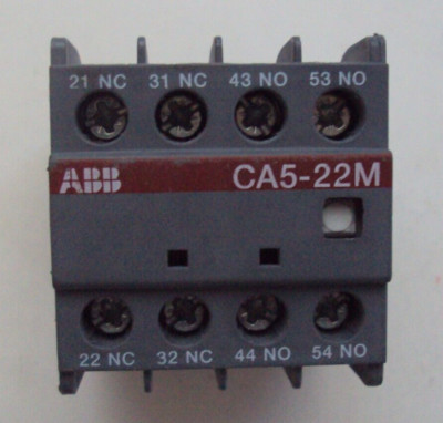 ABB P/N: CA5-22M AUXILARY CONTACT BLOCK 16AMP 4 POLE 690V