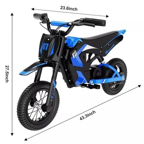 EVERCORSS EV12M Electric Kid Motorcycle – 300W Motor, 36V E-Motorcycle Blue - Picture 7 of 14