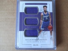 MALACHI RICHARDSON Kings 2016-17 Panini National Treasures Rookie Jersey #30/49