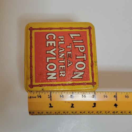 Vintage Bristol Ware Lipton's Finest Tea Yellow Dose With Lid 1990's - Bild 12 von 12