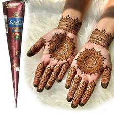 5 x DARK BROWN HENNA MEHNDI MEHENDI  NEW CONES TUBES TEMPORARY TATTOO BODY ART k