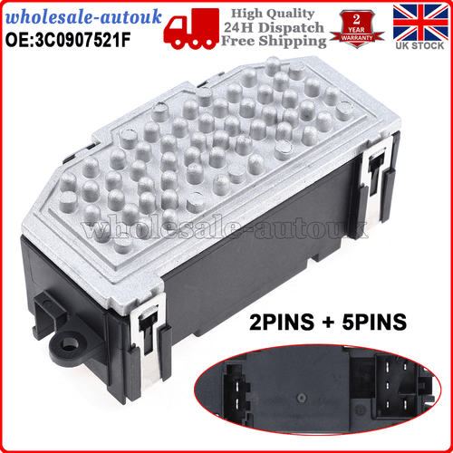 HEATER BLOWER FAN RESISTOR SPEED CONTROL KIT 3C0907521F 3C0907521D FOR VW AUDI - 第 1/10 張圖片