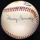 Harry (Hank) Gowdy Single Signed Baseball Exceedingly Rare! 1914 WS Hero! JSA