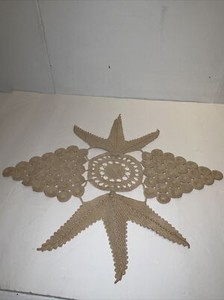 vintage Used Hand made fruit grape Crocheted Doily