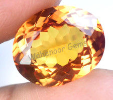 FLAWLESS Natural Imperial Topaz 16.25 Ct Untreated Oval Certified Loose Gemstone