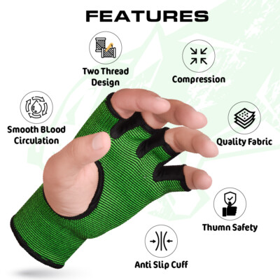 Compression Sleeves Boxing Hand Wraps Elastic Quick Wraps Fist Protection Green