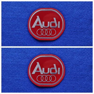 A Pair Of Motor Car Racing Sew / Iron On Patches (k) Audi