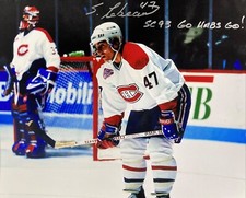 STEPHAN LEBEAU (1) Montreal Canadiens Autographed 8x10 Photo with 93 CUP insc.