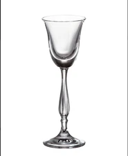 Shot glass set of 6 Vodka Liqueur Cognac 2oz /60ml Bohemia Czech Crystal Glass