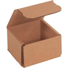 50 3" x 2" x 2" Kraft Corrugated Mailers Die Cut Tuck Flap Boxes
