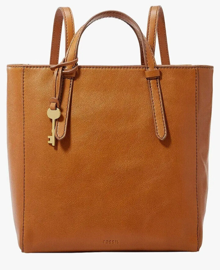 Fossil Camilla LeatherBrown Convertible Adjustable Backpack Crossbody Purse  Bag | eBay