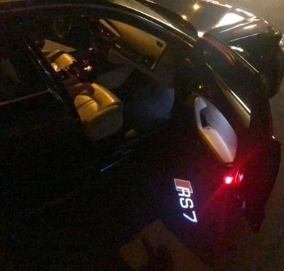 2x RS7 LEDs Tür Einstieg 3D Licht Performance RS Tuning Xenon Matrix C7 C8 A7 S7