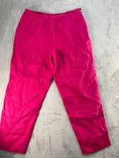 Talbots Ankle Pants Womens 14 Petite Pink 100 Irish Linen Beach Resort