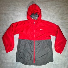 Eddie Bauer Kids Hooded L 14/16 Waterproof 3-in-1 Jacket Red/Gray Fleece lined