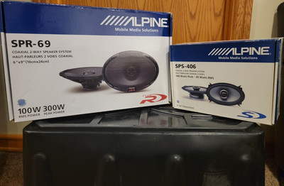Alpine SPR-69 6x9in 100W & SPS-406 4x6in 45W 2-Way Coaxial Speaker System