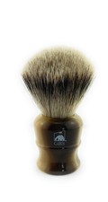 Large 26 MM Silver-tip Badger Bristle Men's Shaving Brush Faux Horn Handle Us...