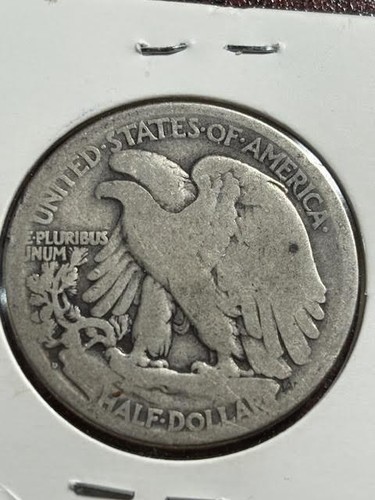 1917-D Reverse Mint Mark Walking Liberty Half Dollar Silver Low Mintage key date - Picture 4 of 5