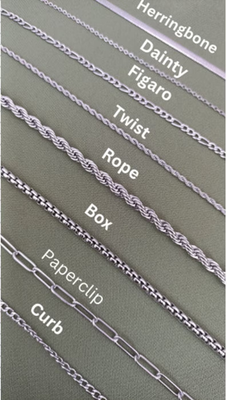 #ad #ad Silver Chain Necklace Stainless Steel : Curb Figaro Rope Twist Box All Size $11.40