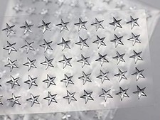6mm Crystal LQ01 Star Self Adhesive Acrylic Rhinestones Plastic Face Gems Sti...