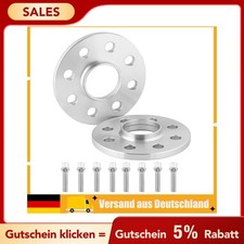 Spurverbreiterungen Kompatibel mit VW 2x 10mm 4x100 mit Radschrauben Silver
