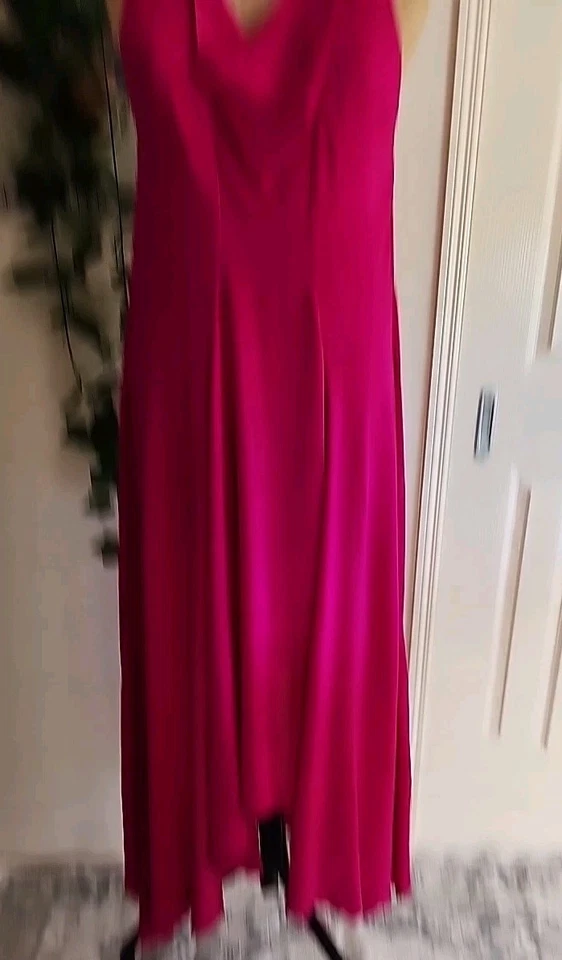 Kit WILLOW KITX  FUSCIA PINK SILK DRESS SIZE 12 Event Statement Wedding  - image 2 of 4