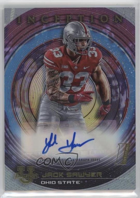 2022-23 Bowman Inception University Jack Sawyer #BIA-JSR Auto 00jz