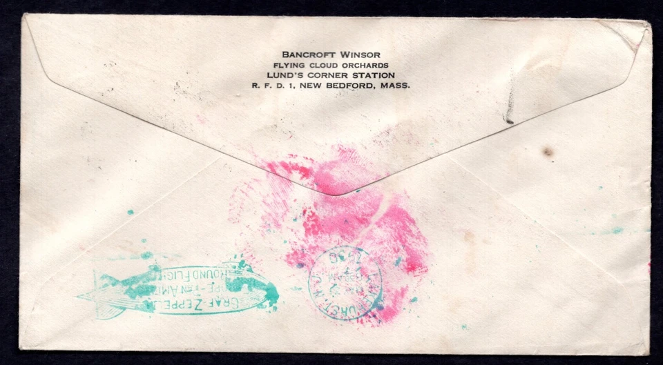 US 1930 EUROPE PAN AMERICA ROUND ZEPPELIN FLIGHT VIA FRIEDRICHSHAFEN - Image 2 of 2