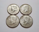 Lot of 4 • 1967 Kennedy Half Dollars • 40% Silver • Circulated • X114