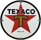 VINTAGE TEXACO MOTOR OIL PORCELAIN SIGN TEXAS GASOLINE GAS STATION PUMP PLATE