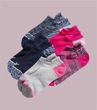 Old Navy Women’s One Size 5 Pack Active Athletic Ankle Socks w/ Heel Guard NWT