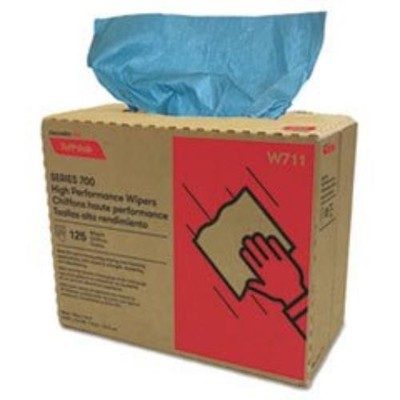 Cascades W711_40 Blue Shop Towels 9.75x16.75 125 Towels/Box