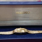 Vintage SEIKO 11-3180 Gold Tone Wind-up Analog Women's Watch Sz. 7" W/ Box