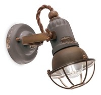 Wandlampe Keramik Metall Verstellbar B: 9 Cm Handarbeit Taupe Wand Leuchte Spot