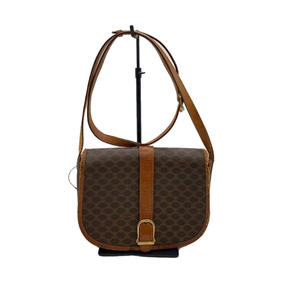 CELINE PVC Shoulder Bag in Brown from Japan Preowned