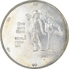 [#940097] Coin, INDIA-REPUBLIC, 100 Rupees, 1981, Mumbai, Bombay, MS, Sil, ver