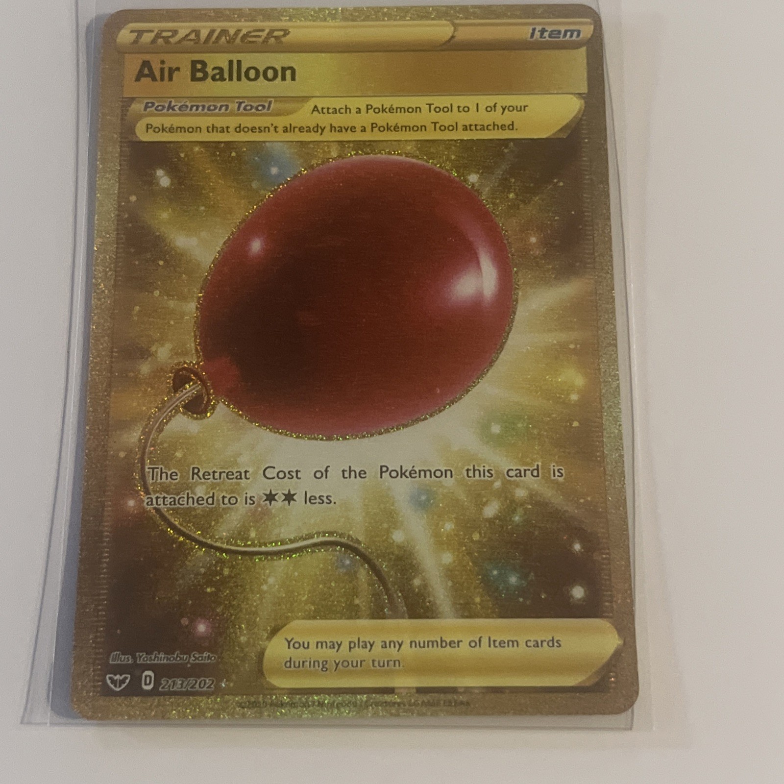Pokemon Air Balloon 213/202 Secret Rare Sword & Shield Base Set