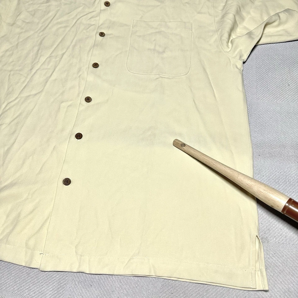 NUEVA Camisa de Campamento Tommy Bahama Hawaiana Caimán Para Hombres XL Espiga Seda Limón Nueva con Etiquetas Foto 3 de 4