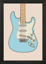 Daphne Blue Strat Framed Wall Art Poster Canvas Print Picture