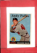 1958 Topps #223 Andy Pafko VG/EX Very Good/Excellent Braves UER ID:75976