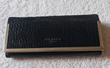 Ted Baker Metal Edged Black Matinee Purse Good Used Condition Snakeskin Style