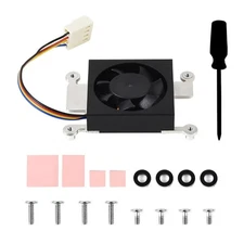 Cooling Fan w/ Tape Heatsinks Metal Frame for  Raspberry Pi Compute Module 4 CM4